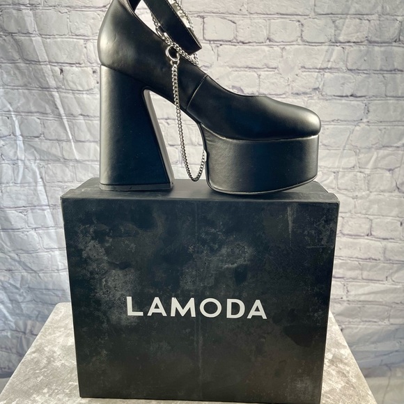 BN Lamoda Let’s Link Platform Heels Size 11 - Picture 7 of 12